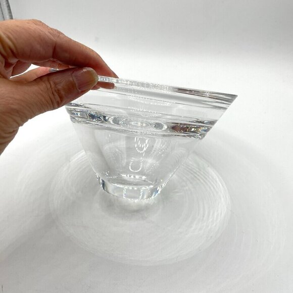 Hanne Dreutler Arthur Zirnsack Studio Ahus Sweden Signed 1997 Crystal Bowl Vase - Picture 6 of 10